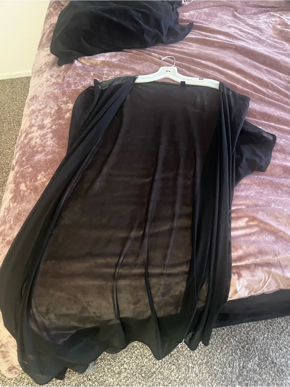 Sheer Black Kimono Robe for Women - Lightweight Lounge Cover-Up